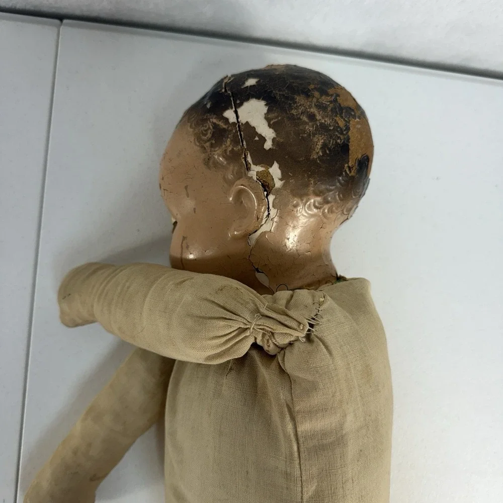 Antique 1920s Haunted Composition Baby Doll Sleepy Eyes Creepy Paranormal Vessel